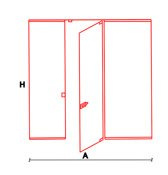 ŚCIANA Z DRZWIAMI UCHYLNYMI PRAWYMI