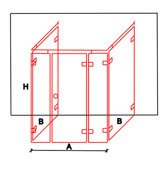 Kabina prysznicowa przyścienna typu u delta 32