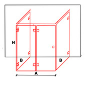 Kabina prysznicowa przyścienna typu u delta 22