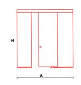 ŚCIANA Z DRZWIAMI PRZESUWNYMI PRAWYMI