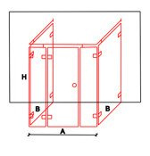 Kabina prysznicowa przyścienna typu u delta 31